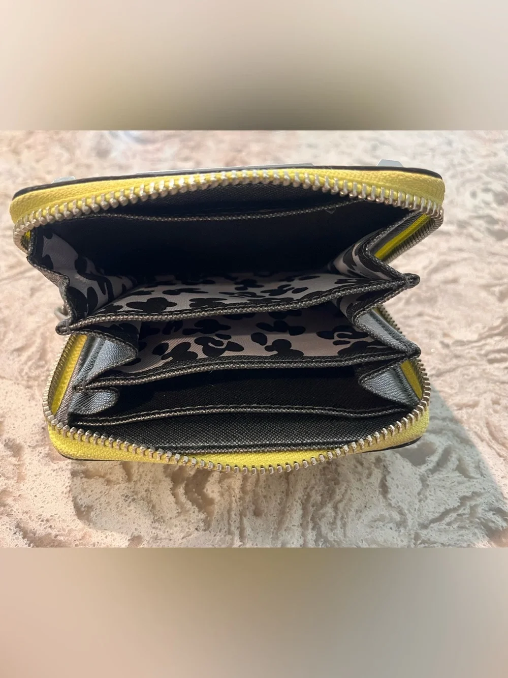 Rebecca Minkoff Bright Yellow Textured Zip Wristlet Wallet